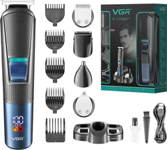 Акумуляторна машинка для стрижки волосся VGR V-108 Professional 10 in 1