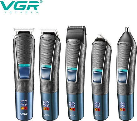 Акумуляторна машинка для стрижки волосся VGR V-108 Professional 10 in 1