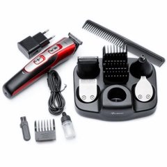 Професійна машинка для стрижки волосся, бороди, вух, носа Gemei GM-592 10 в 1, Черный