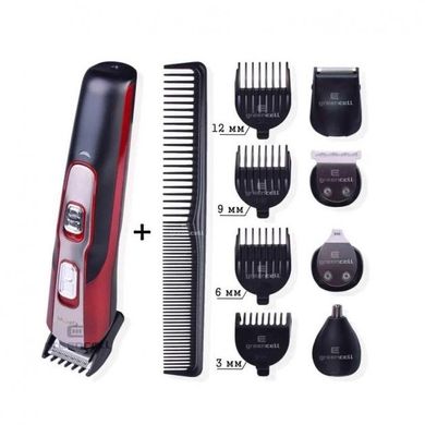 Професійна машинка для стрижки волосся, бороди, вух, носа Gemei GM-592 10 в 1, Черный