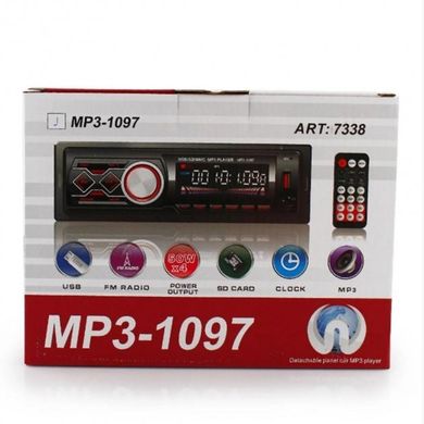 Автомагнітола MP3 1097 BT знімна панель ISO cable