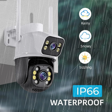 Камера видеонаблюдения PTZ уличная WiFi Outdoor Camera A23 APP:ICSEE 3Mp + 3Mp