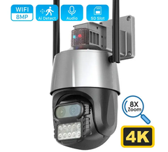 Камера відеоспостереження PTZ вулична WiFi Outdoor Camera P11 APP: ICSEE 3MP + 3MP
