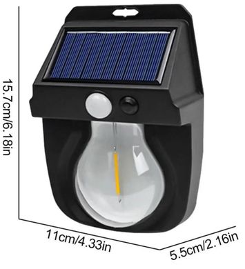 Ліхтар на сонячній батареї із датчиком руху Solar Wall Lamp COBA CL-118