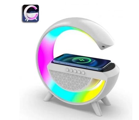 Настільна смарт лампа-нічник/умный светильник G-Smart RGB 15W Light Sound Machine з бездротовою зарядкою і Bluetooth-колонкою 3W