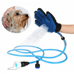 Перчатка для мойки животных Pet washer с шлангой, ассорти