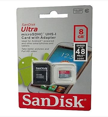 Карта памяти Micro Sd TF CARD 8GB SanDisk