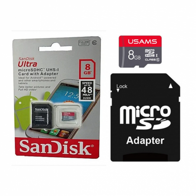 Карта памяти Micro Sd TF CARD 8GB SanDisk