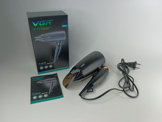 Универсальный фен VGR V-439 складной 1200-1600 Вт