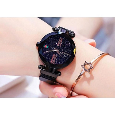 Женские часы Starry Sky Watch на магнитной застёжке Черные