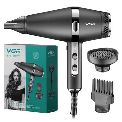 Профессиональный фен VGR V-451 для сушки укладки волос 2200 Вт