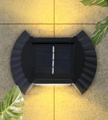 Настінний прожектор із сонячною панеллю JB-012 для вулиці з вологозахищеним корпусом, Чорний