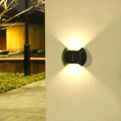 Настінний прожектор із сонячною панеллю JB-012 для вулиці з вологозахищеним корпусом, Чорний