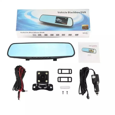 Автомобильный регистратор-зеркало Blaсkbox DVR AK47 с камерой заднего вида