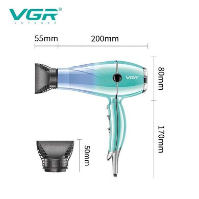 Фен для волос VGR V-452 профессиональный с двумя концентраторами.