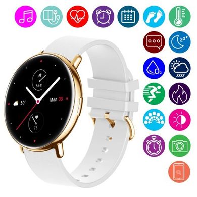 Smart Watch M30, SUPER AMOLED екран, 42 mm, Aluminium, gold