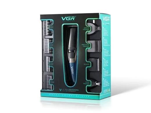 Машинка для стрижки волосся 5 в 1 акумуляторна підзарядка від USB VGR V-172