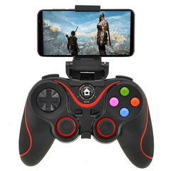 Бездротовий Bluetooth джойстик для смартфону Android UKC Gen Game V8 Black/Red