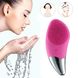 Электрическая силиконовая щетка-массажер для чистки лица Sonic Facial Brush BR-020 Pink, Розовый